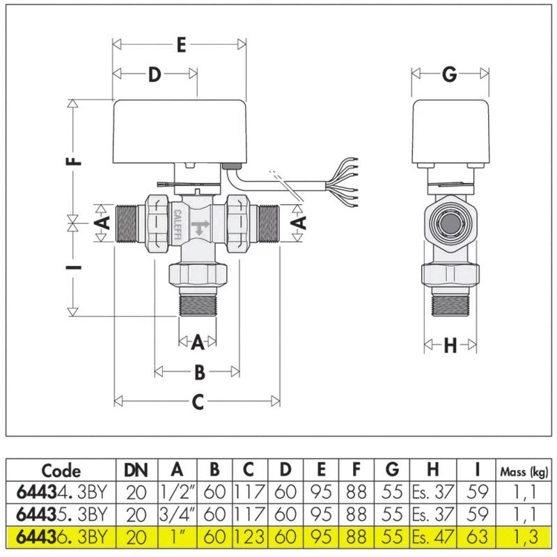 foto del prodotto valvola a sfera 230v a tre vie deviatrice, motorizzata. completa di motore con comando a 3 contatti. con microinterruttore ausiliario. attacco r 1 