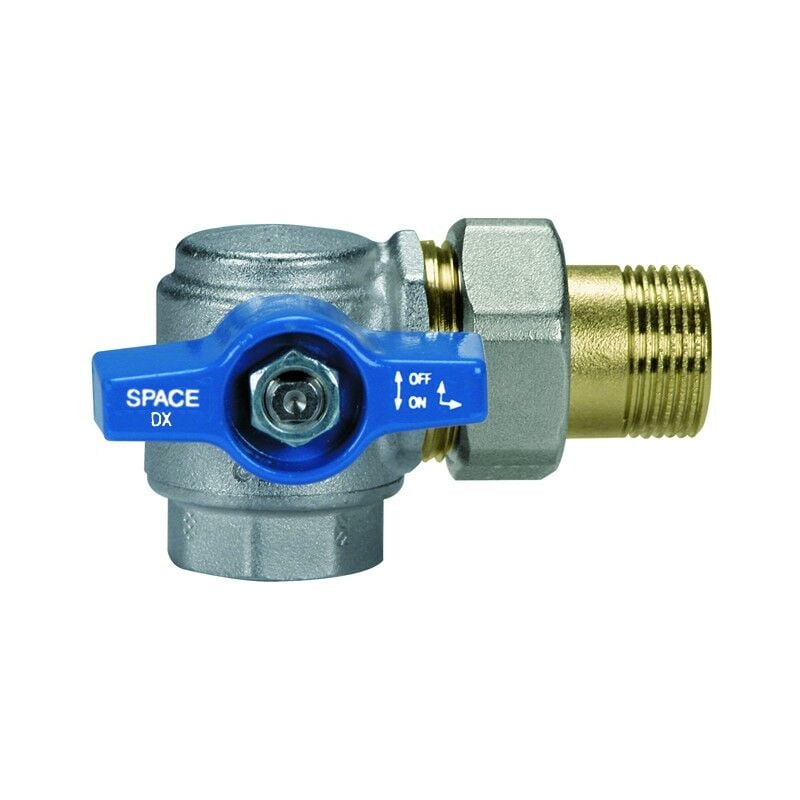 foto del prodotto valvola a sfera a squadra in ottone verso destro modello space 3 4' effebi s.p.a.