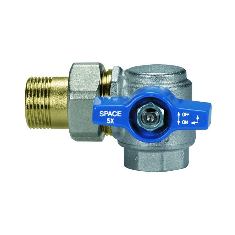 foto del prodotto valvola a sfera a squadra in ottone verso sinistro modello space 3 4 effebi s.p.a.