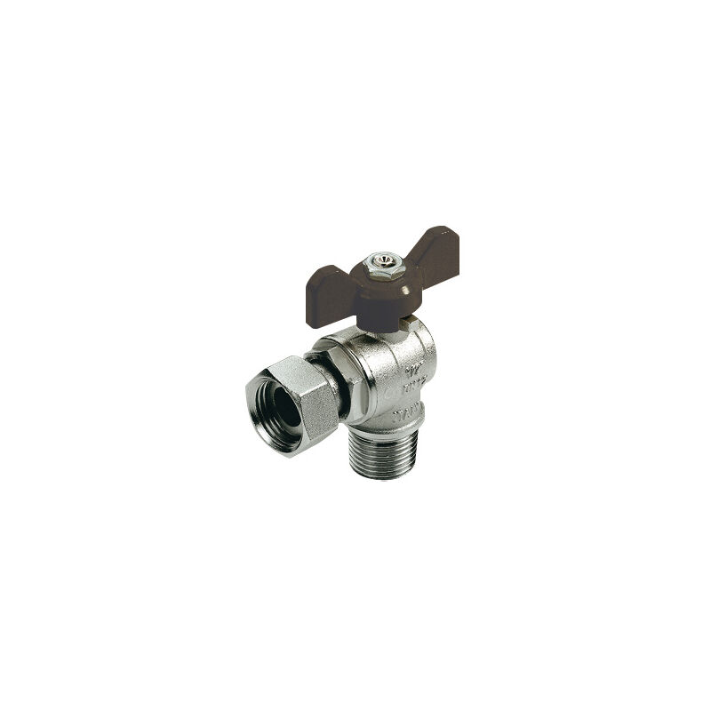 foto del prodotto valvola a sfera a squadra maschio girello femmina 3 4 x 3 4 dn 20 pn 30