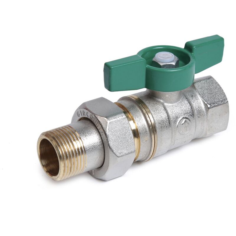immagine 0 del prodotto valvola a sfera attacchi m m maniglia a farfalla passaggio standard giacomini r259w 3 4 f x 3 4 m