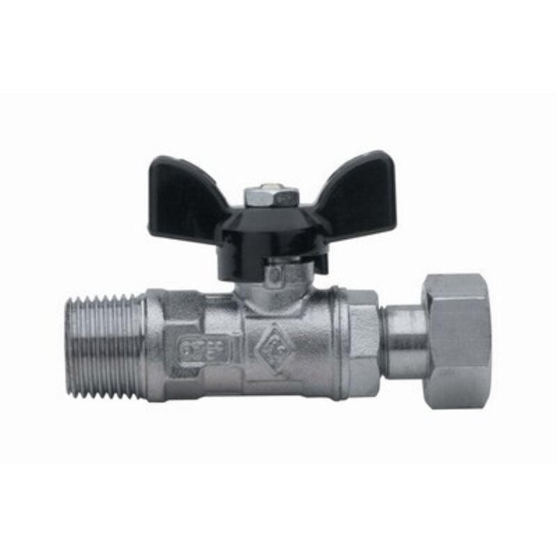 foto del prodotto valvola a sfera filettatura maschio con girello 1 2 x 1 2 pn 30