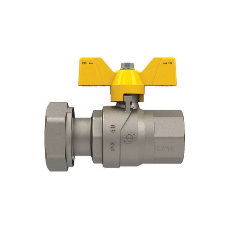 foto del prodotto valvola a sfera gas con farfalla futurgas femmina dado girevole 3 4 x 3 4 fiv