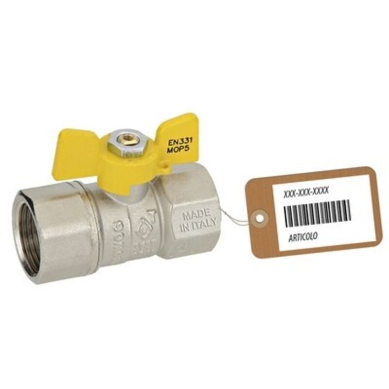 foto del prodotto valvola a sfera gas ff con farfalla mod. dakota f-brico 1 2 dn 12