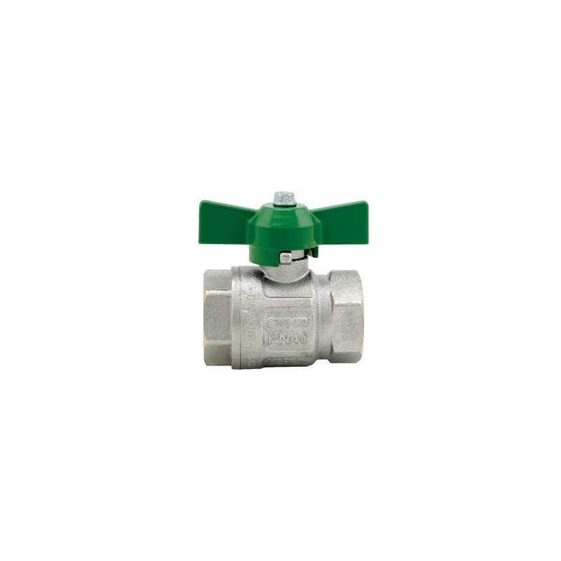 foto del prodotto valvola a sfera ideal dvgw ff passaggio totale con farfalla 1 dn 25 40 bar 580 psiitap