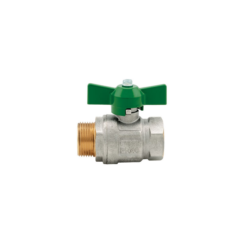 foto del prodotto valvola a sfera ideal dvgw mf passaggio totale con farfalla 3 4 dn 20 40 bar 580 psi