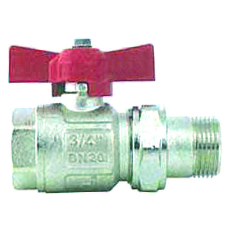 foto del prodotto valvola a sfera m f per collettori maniglia farfalla ideal art.098 mf 1 pressione esercizio 40 bar