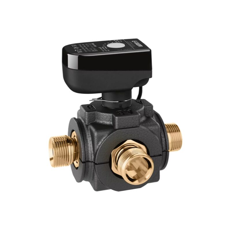 foto del prodotto valvola a sfera motorizzata, a tre vie, con microinterruttore ausiliario. tempo di manovra 40 s caleffi 644562 1