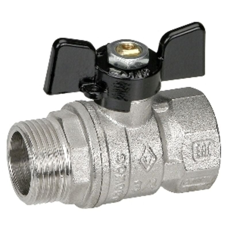 foto del prodotto valvola a sfera passaggio standard m-f farfalla alluminio - 3/4 pn 30