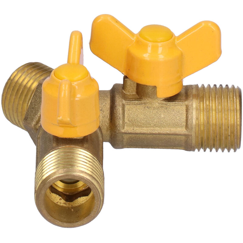 foto del prodotto valvola a sfera per gas combustibile a 3 vie g1 2 raccordo per interruttore gas naturale con filettatura maschio per dispositivo gas combustibile