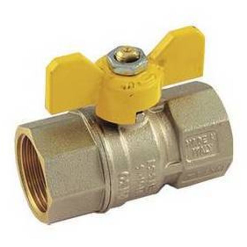 foto del prodotto valvola a sfera per gas ff con leva farfalla 3 4 tiemm