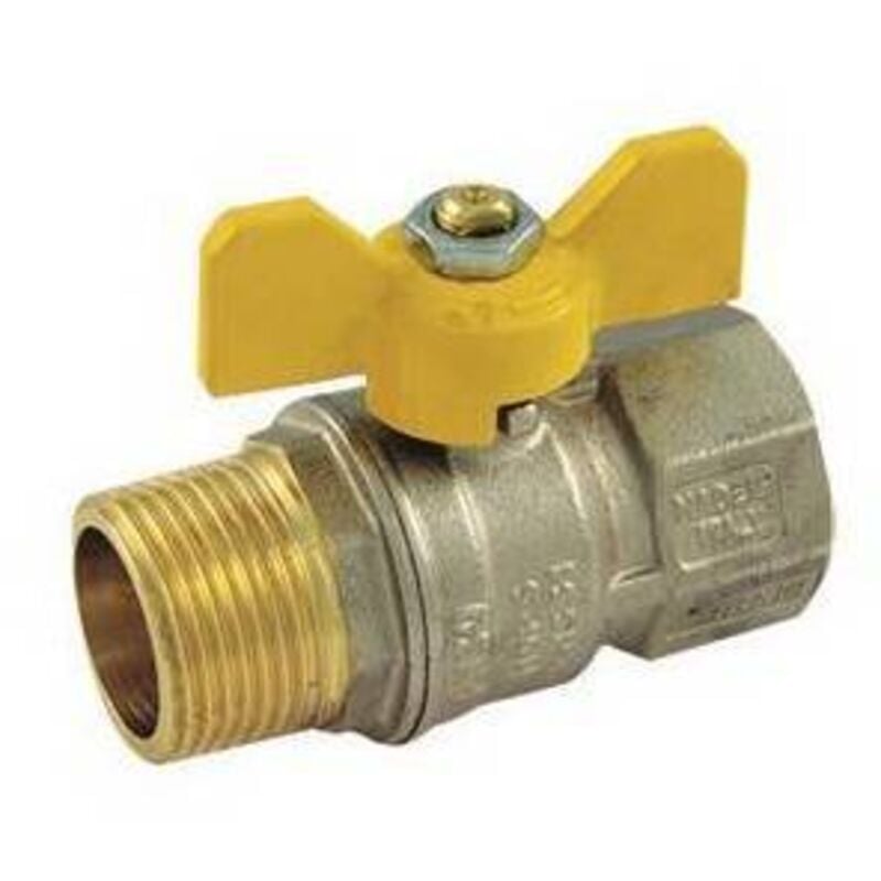 foto del prodotto valvola a sfera per gas mf con leva farfalla 1 2 tiemme