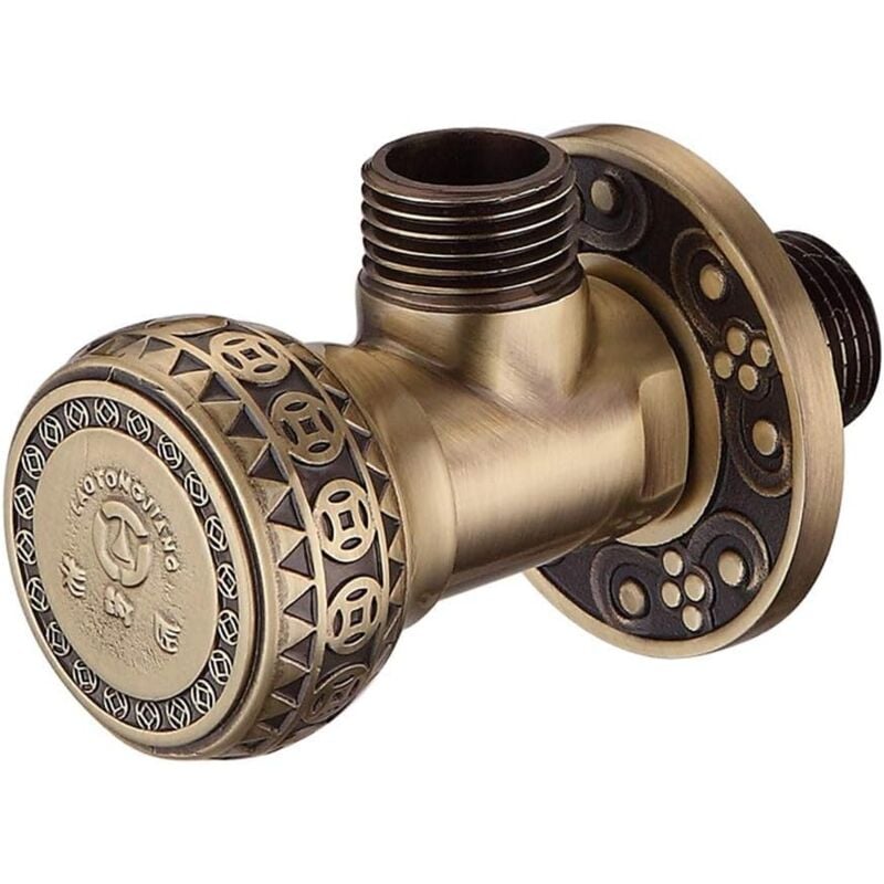 foto del prodotto valvola angolare crediri, accessori per il bagno, valvola di arresto dell acqua in ottone anticato, valvola angolare, valvola angolare da 1 2,