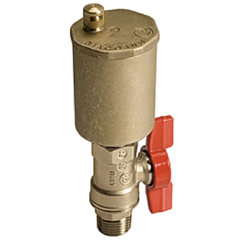 foto del prodotto valvola automatica di sfogo aria ad alte prestazioni giacomini r99s 1 2' - con valv. di intercettaz.