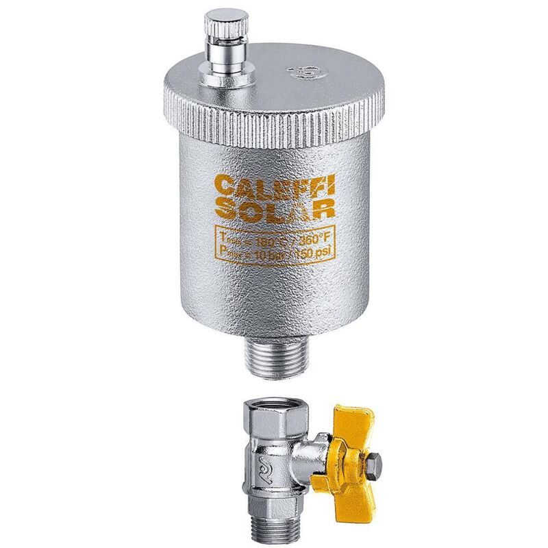 foto del prodotto valvola automatica di sfogo aria per impianti solari in ottone per alte temperature caleffi 250041