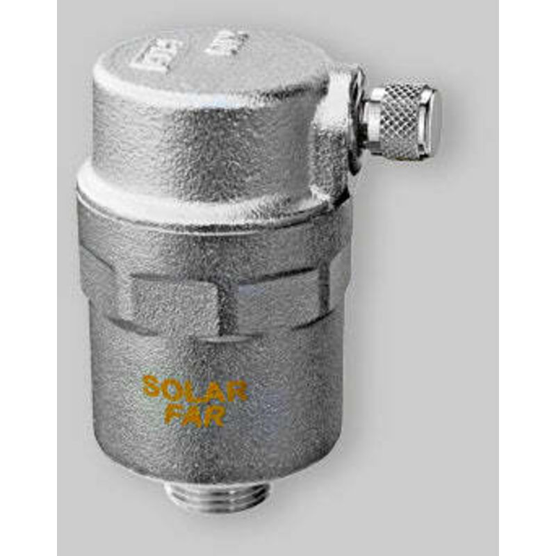 foto del prodotto valvola automatica sfogo aria con scarico in posizione orizzontale per impianti solari far 2042 1/2'