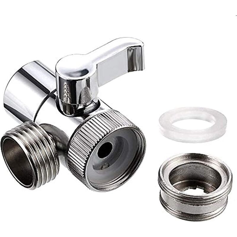 foto del prodotto valvola deviatrice per lavello da cucina e bagno, adattatore di ricambio, connettore per rubinetto con adattatore per tubo flessibile, m22 x m24,
