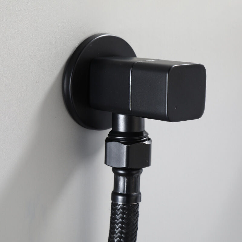 foto del prodotto valvola di arresto dell acqua ad angolo g1 2, accessorio per il bagno, per wc e lavandino, colore nero, fornitura per il bagno sollbry