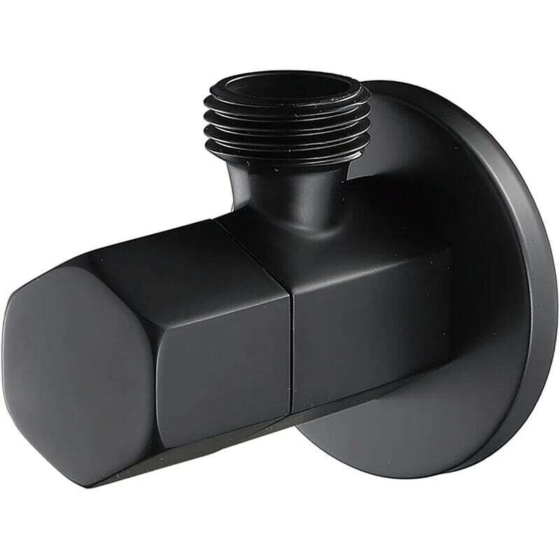foto del prodotto valvola di intercettazione per wc nera valvola di intercettazione per rubinetto in ottone g1 2 valvola triangolare per doccetta doccia bagno