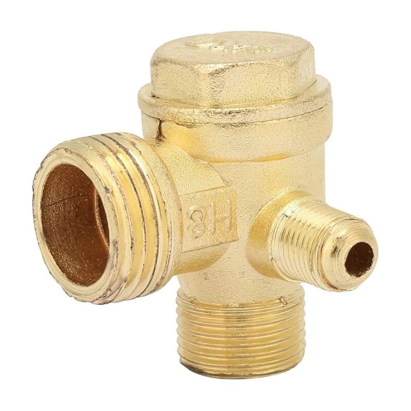 foto del prodotto valvola di ritegno del compressore d aria valvola di ritegno a tre vie unidirezionale filettata del compressore d aria, raccordi per tubi di