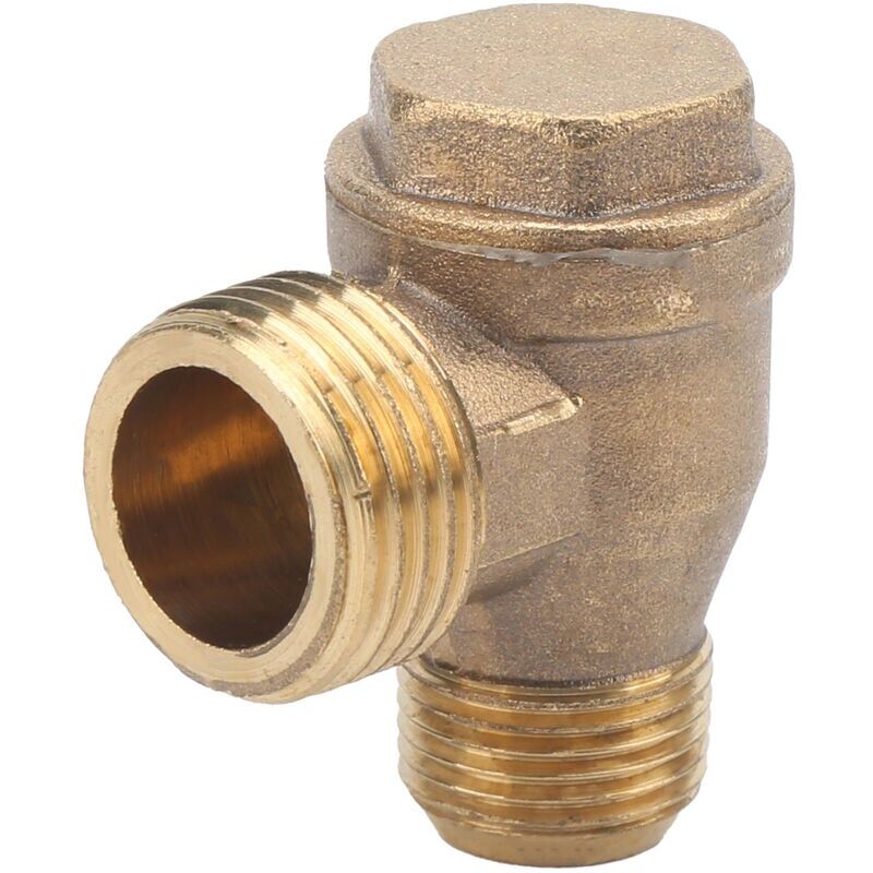 foto del prodotto valvola di ritegno in ottone a 2 vie da 1 2x3 8 per compressore d aria, raccordi filettati