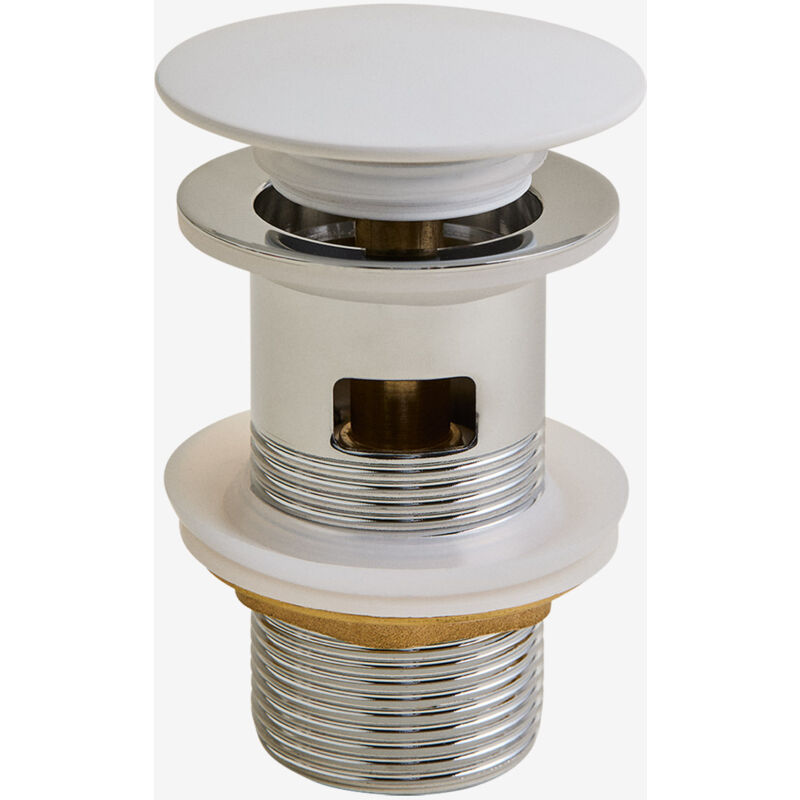 foto del prodotto valvola di scarico per lavello orveta click clack in acciaio inox e ottone sklum