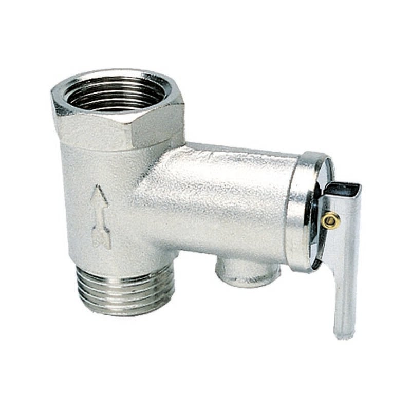 foto del prodotto valvola di sicurezza e ritegno per scaldabagno con scarico manuale va131 1 2 mf 10 bar