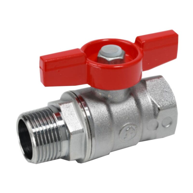 foto del prodotto valvola giacomini m f 1 2 maniglia a farfalla rossa r254x003