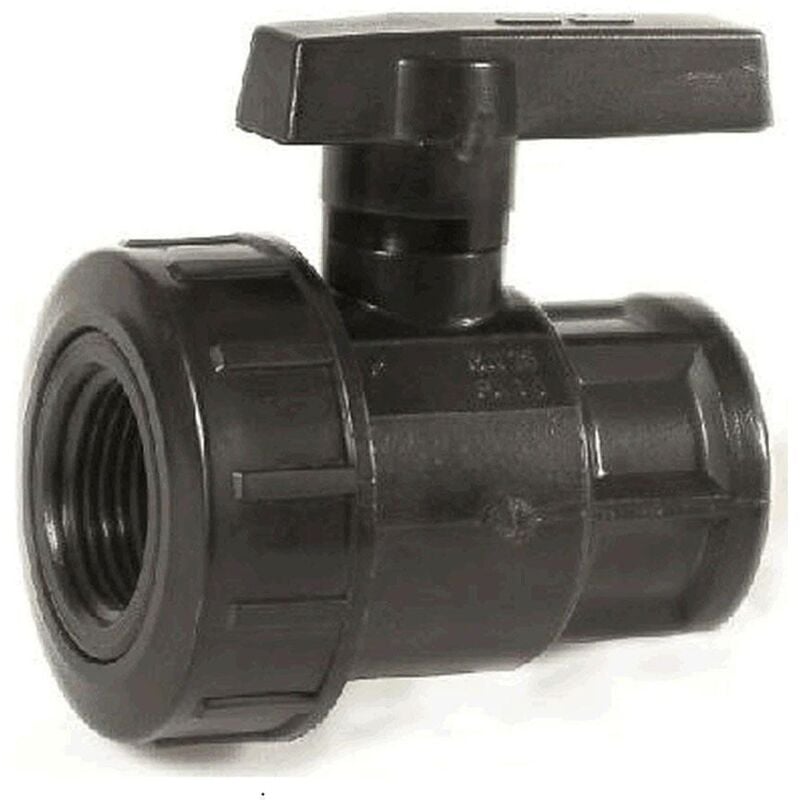 foto del prodotto valvola in plastica abs 1 ff con ghiera per irrigazione femmina irritec
