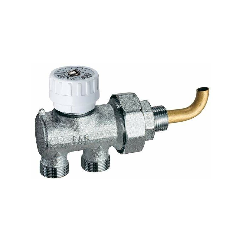 foto del prodotto valvola monostile manuale cromata per impianti monotubo far 1500 1 2 2 ranghi