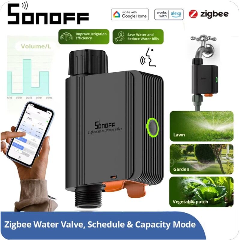 foto del prodotto valvola per l'acqua smart zigbee - sonoff