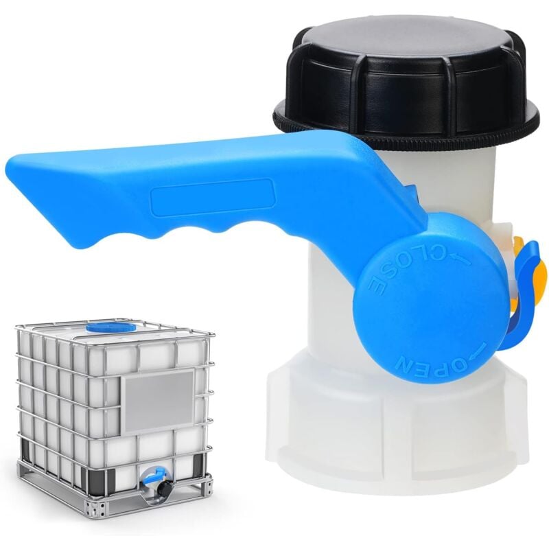 foto del prodotto valvola per serbatoio in plastica da 1000 litri, adattatore ibc da 60 mm adattatore universale s60x6 per serbatoio da 1000 litri