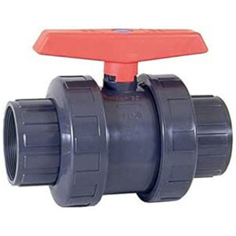 foto del prodotto valvola pvc 20. valvola a sfera in pvc filettato da 20 mm. rubinetto a sfera filettato 1 2''