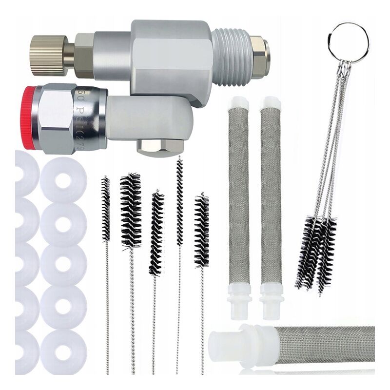 immagine 0 del prodotto valvola rosfix cleanshot per unit di verniciatura 10x guarnizione bacchette di pulizia spazzole di pulizia 2x filtro a dita bianche 60 mesh