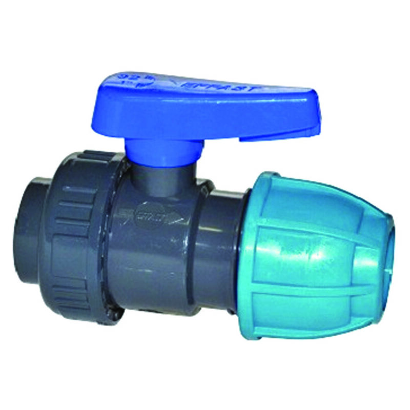 foto del prodotto valvola sfera a compressione monoghiera filetto femmina polipropilene f 32x1
