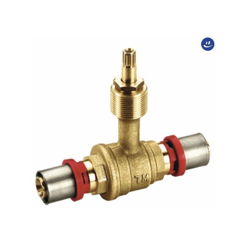 foto del prodotto valvola sfera da incasso per tubo multistrato a pressare modello al cobrapex 18 tiemme