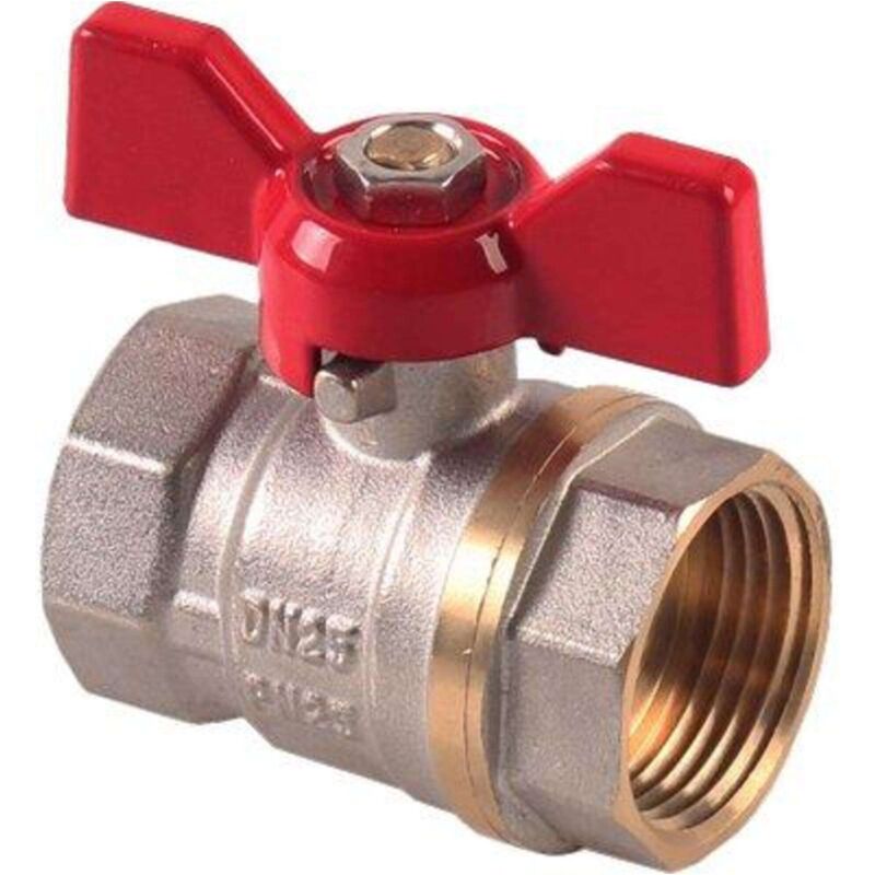 foto del prodotto valvola sfera ff farfalla stars - ottone nichelato 3/4 f - 3 pezzi