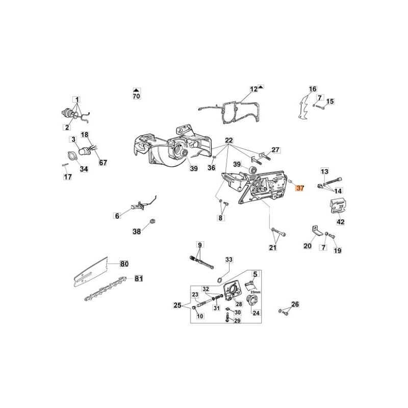 foto del prodotto valvola sfiato motosega modelli 936 gs630 originale oleomac 097000229r 097000229
