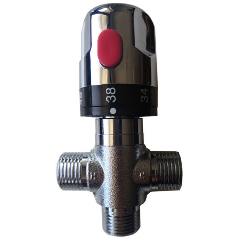 foto del prodotto valvola termostatica valvola termostatica per scaldabagno solare dn15 1 pz cromata