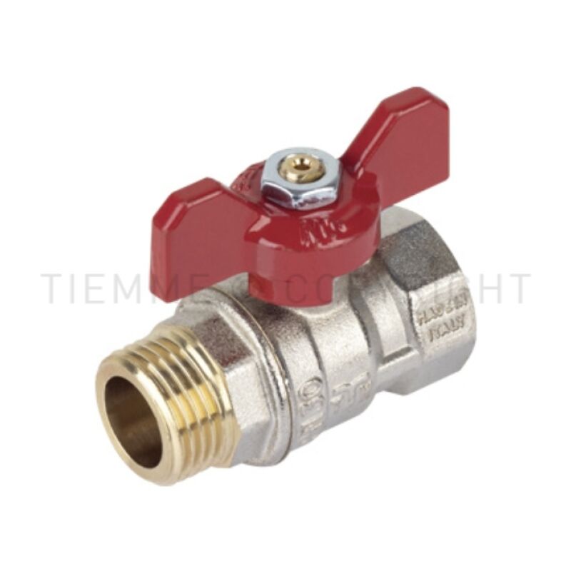 foto del prodotto valvole mistral maschio femmina iso228 con leva farfalla tiemme 2360006