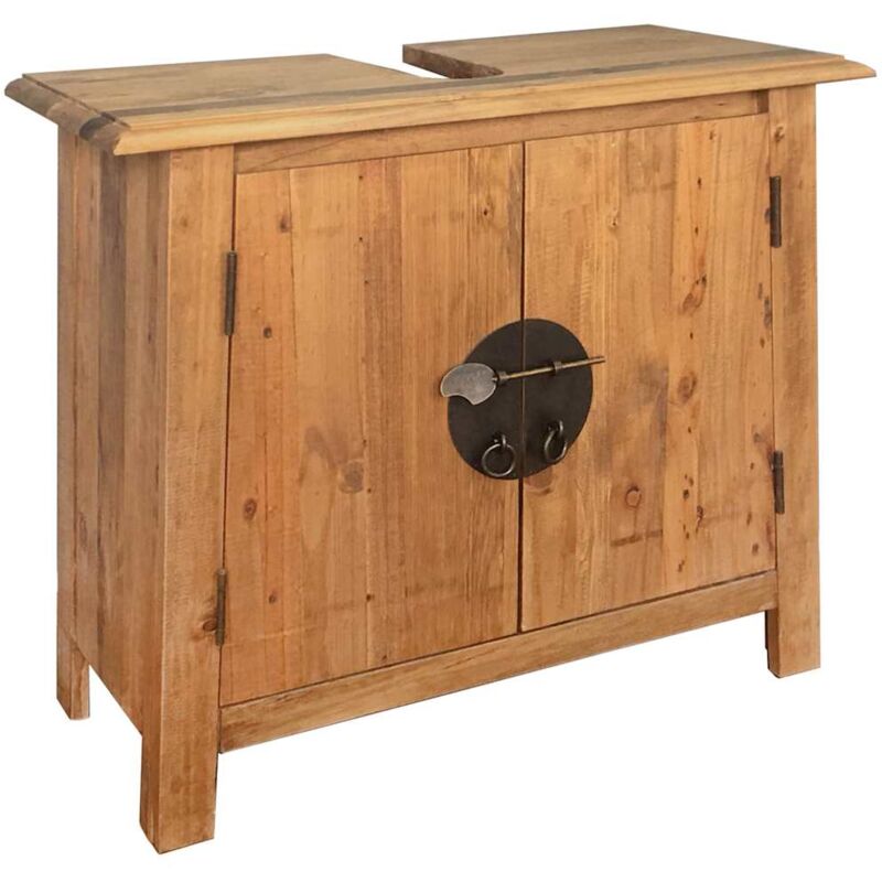 foto del prodotto vanit da bagno in legno massello di pino 70x32x63 cm vidaxl