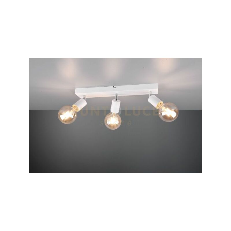 foto del prodotto vannes barra 3 spots orientabili bianca l. 44cm attacco e27