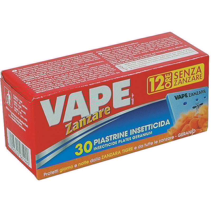 foto del prodotto vape piastrina per elettroemanatori profumata zanzare comuni e tigre in confez. da pz.30