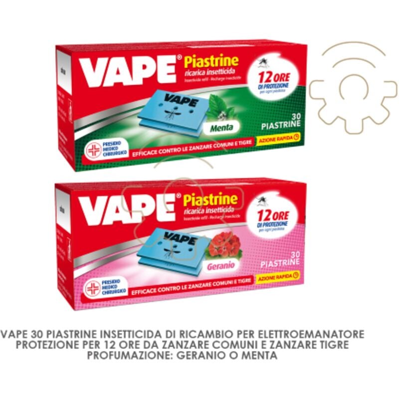 foto del prodotto vape piastrine di ricambio profumate elettroemanatore 30 pz antizanzara zanzare comuni zanzare tigre