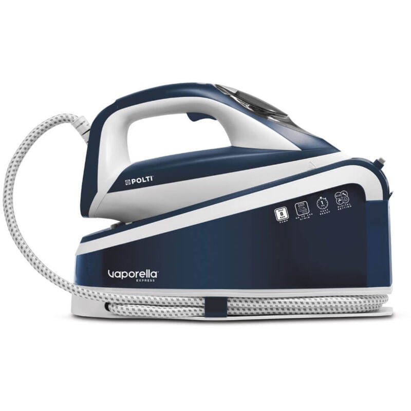 foto del prodotto vaporella express ve30.10 ferro da stiro a vapore 2200w 240g min blu e bianco polti