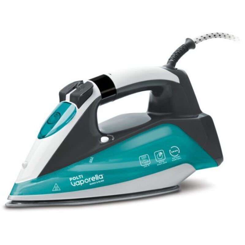 foto del prodotto vaporella quick &amp; slide qs220 ferro a vapore alluminio 2400 w verde, bianco - polti