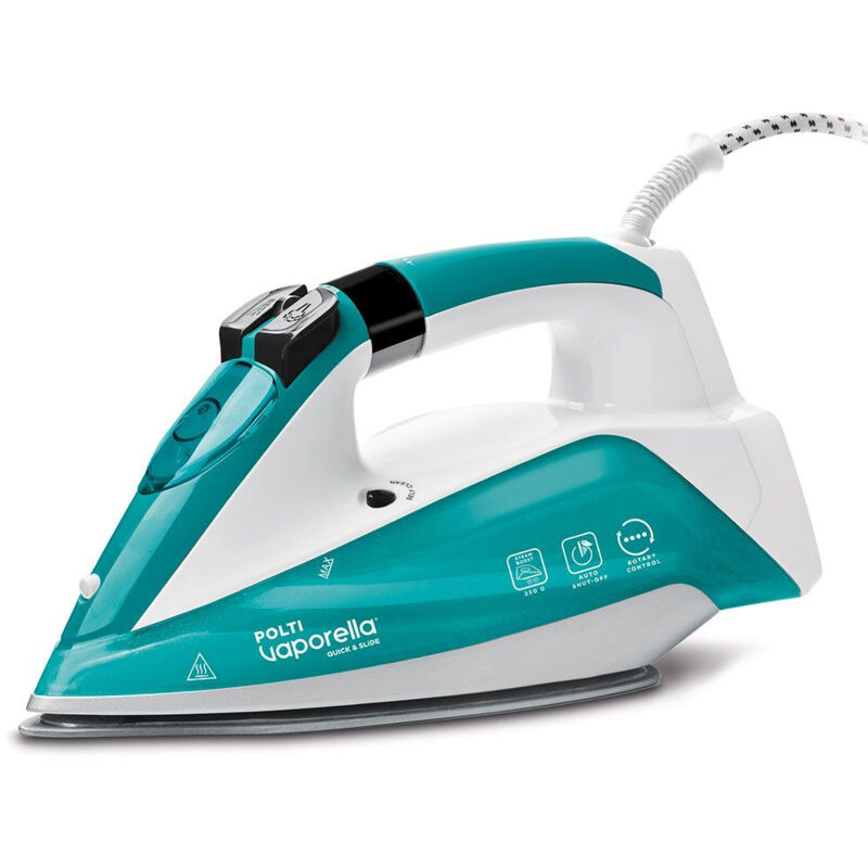foto del prodotto vaporella quick slide qs210 ferro a vapore 2400w alluminio verde e bianco polti