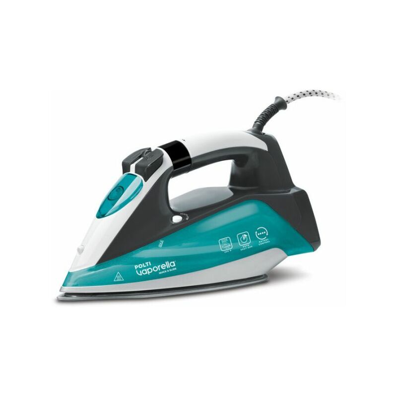 foto del prodotto vaporella quick slide qs220 ferro a vapore alluminio 2400 w verde, bianco polti