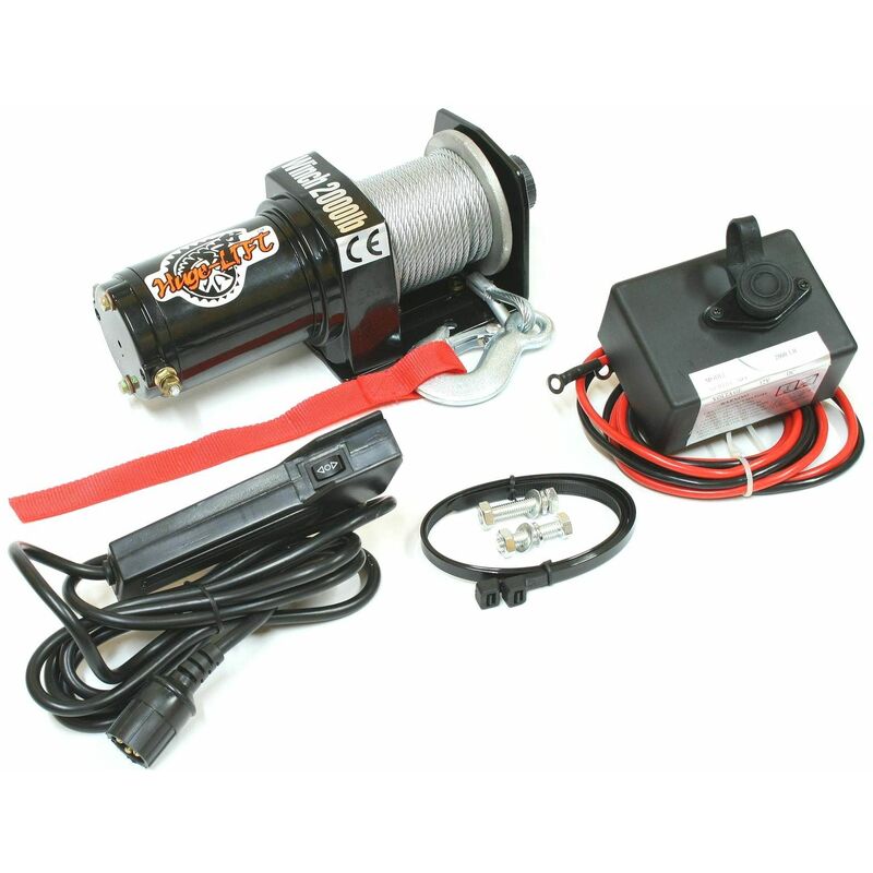 foto del prodotto var p2000 1a argano elettrico 4x4 2000 lb. motore da 700w lunghezza 15 m 4mm con controllo a distanza varan motors