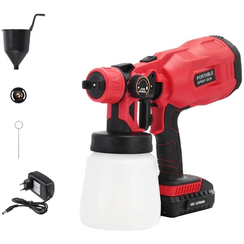 foto del prodotto varan motors cp32380 pistola di verniciatura a batteria 800ml sprayer con batteria 20v 2ah e caricatore